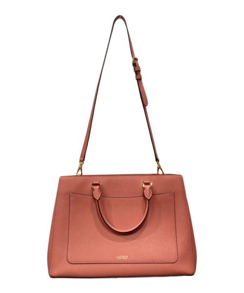LAUREN RALPH LAUREN（ローレンラルフローレン）LAUREN RALPH LAUREN (ローレンラルフローレン) 2WAYショルダーバッグ ピンクの古着・服飾アイテム