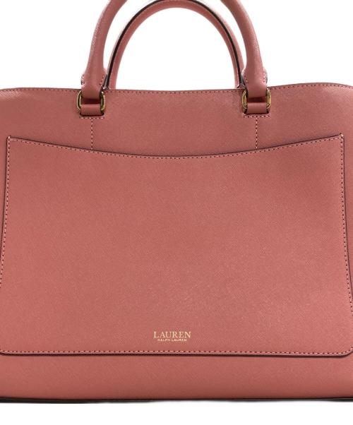 LAUREN RALPH LAUREN（ローレンラルフローレン）LAUREN RALPH LAUREN (ローレンラルフローレン) 2WAYショルダーバッグ ピンクの古着・服飾アイテム