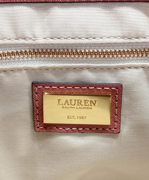 LAUREN RALPH LAUREN（ローレンラルフローレン）LAUREN RALPH LAUREN (ローレンラルフローレン) 2WAYショルダーバッグ ピンクの古着・服飾アイテム