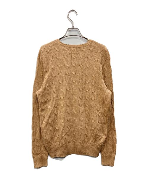 POLO RALPH LAUREN（ポロ・ラルフローレン）POLO RALPH LAUREN (ポロ・ラルフローレン) シルクケーブルニット ベージュ サイズ:Mの古着・服飾アイテム