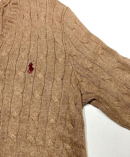 POLO RALPH LAUREN（ポロ・ラルフローレン）POLO RALPH LAUREN (ポロ・ラルフローレン) シルクケーブルニット ベージュ サイズ:Mの古着・服飾アイテム