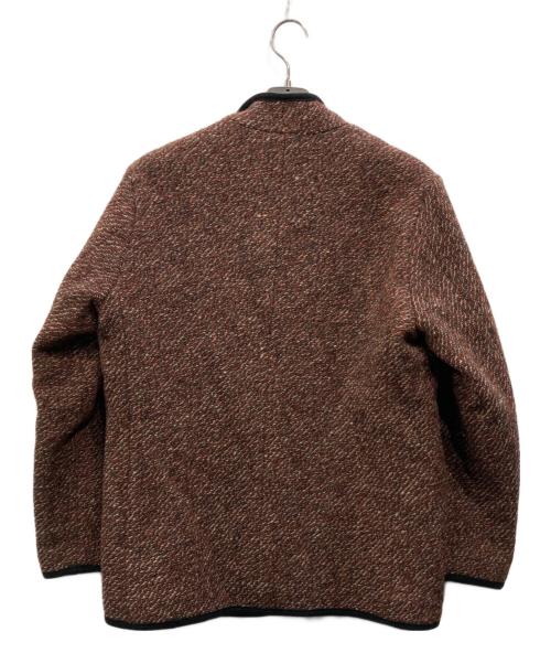 PAPAS PLUS（パパスプラス）PAPAS PLUS (パパスプラス) ツイードスタンドカラージャケット レッド サイズ:Mの古着・服飾アイテム