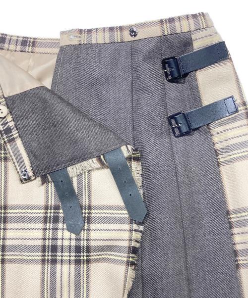 MACKINTOSH PHILOSOPHY（マッキントッシュ フィロソフィー）MACKINTOSH PHILOSOPHY (マッキントッシュ フィロソフィー) チェックキルトスカート ベージュ サイズ:SIZE XSの古着・服飾アイテム