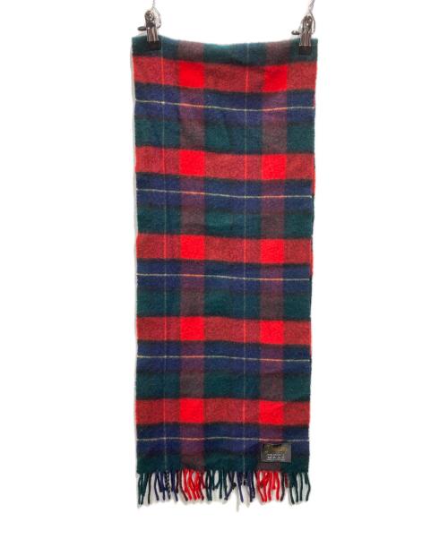 JOHNSTONS OF ELGIN（ジョンストンズオブエルガン）JOHNSTONS OF ELGIN (ジョンストンズオブエルガン) カシミヤマフラー ネイビー×レッドの古着・服飾アイテム