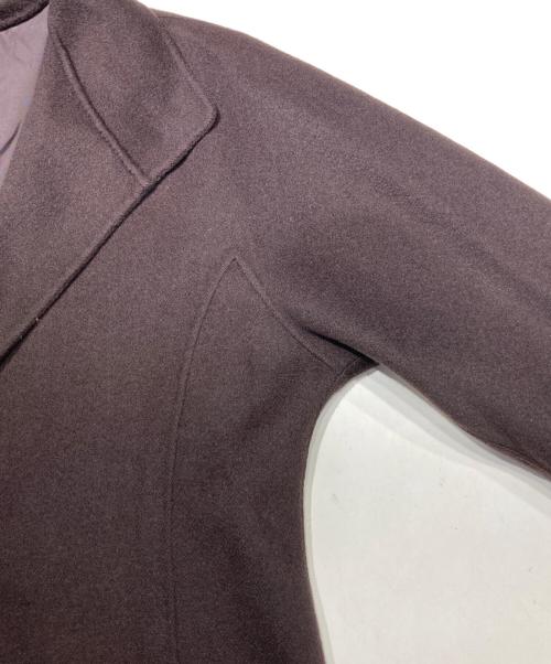 ISSEY MIYAKE WHITE LABEL（イッセイミヤケホワイトレーベル）ISSEY MIYAKE WHITE LABEL (イッセイミヤケホワイトレーベル) スタンドカラーコート ブラウン サイズ:3の古着・服飾アイテム