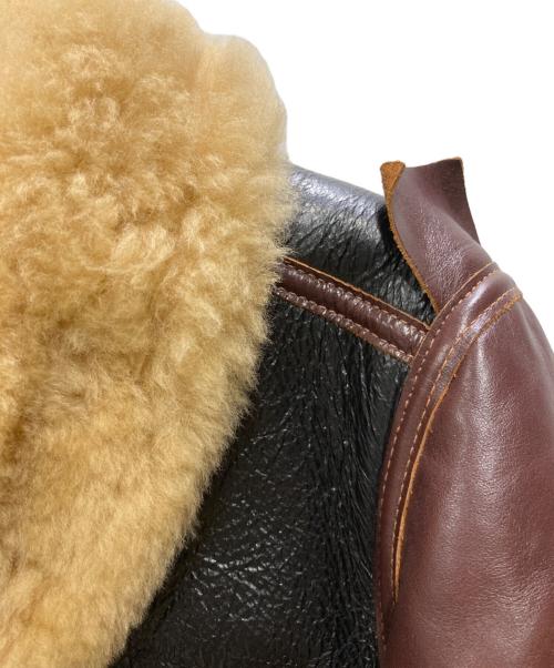 THE FEW（ザ・フュー）THE FEW (ザ・フュー) B-3ジャケット ブラック×ブラウン サイズ:36の古着・服飾アイテム