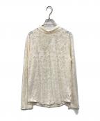 BEARDSLEYビアズリー）の古着「フラワージャガードカットソー」｜アイボリー