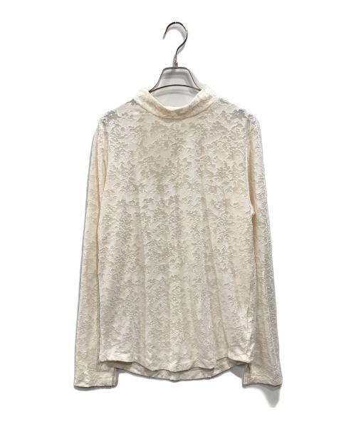 BEARDSLEY（ビアズリー）BEARDSLEY (ビアズリー) フラワージャガードカットソー アイボリー サイズ:Fの古着・服飾アイテム