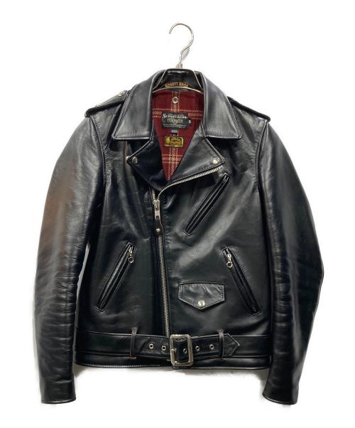 Schott（ショット）Schott (ショット) ホースハイドワンスター ダブルライダース ブラック サイズ:Sの古着・服飾アイテム