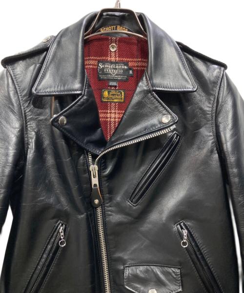 Schott（ショット）Schott (ショット) ホースハイドワンスター ダブルライダース ブラック サイズ:Sの古着・服飾アイテム