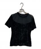 GIVENCHYジバンシィ）の古着「ベロアS/Sカットソー」｜ブラック