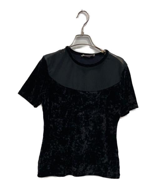 GIVENCHY（ジバンシィ）GIVENCHY (ジバンシィ) ベロアS/Sカットソー ブラック サイズ:Lの古着・服飾アイテム