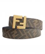 FENDIフェンディ）の古着「リバーシブルベルト」｜ブラウン×ブラック