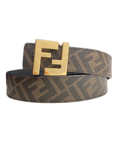 FENDI（フェンディ）FENDI (フェンディ) リバーシブルベルト ブラウン×ブラックの古着・服飾アイテム