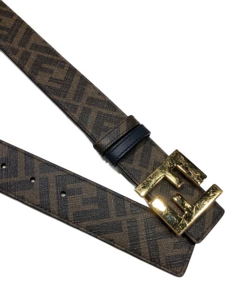 FENDI（フェンディ）FENDI (フェンディ) リバーシブルベルト ブラウン×ブラックの古着・服飾アイテム