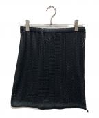 PLEATS PLEASEプリーツプリーズ）の古着「カットワークスカート」｜ブラック