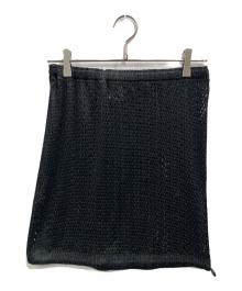 PLEATS PLEASE（プリーツプリーズ）の古着「カットワークスカート」｜ブラック