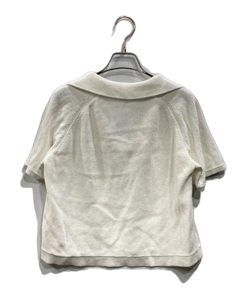 lounge WRAY（ラウンジレイ）lounge WRAY (ラウンジレイ) エシカルニットポロ ホワイト サイズ:Freeの古着・服飾アイテム