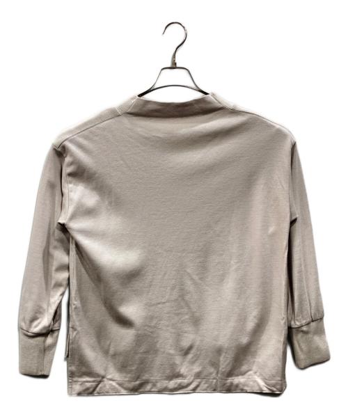 23区（ニジュウサンク）23区 (ニジュウサンク) ウールミルドジャージー ボトルネック プルオーバー ベージュ サイズ:Mの古着・服飾アイテム