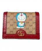 GUCCIグッチ）の古着「コンパクトウォレット」｜ブラウン×レッド