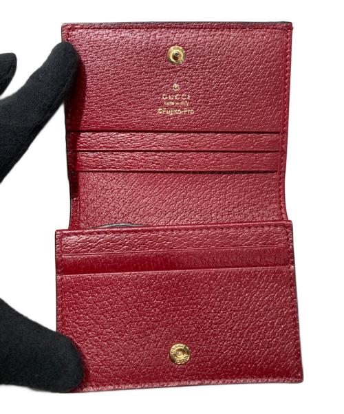 GUCCI（グッチ）GUCCI (グッチ) コンパクトウォレット ブラウン×レッド サイズ:-の古着・服飾アイテム