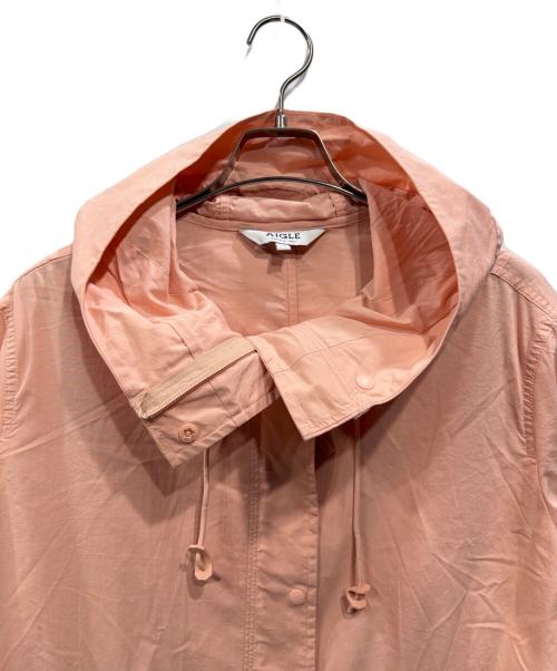 AIGLE（エーグル）AIGLE (エーグル) 撥水 ストレッチ コットンタッチ フィッシュテールパーカ ピンク サイズ:Lの古着・服飾アイテム