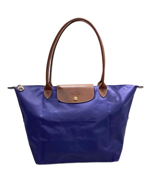 LONGCHAMP（ロンシャン）LONGCHAMP (ロンシャン) ルプリアージュ折り畳みトートバッグ パープルの古着・服飾アイテム