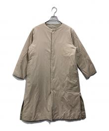 plantation（プランテーション）の古着「リバーシブルノーカラーダウンコート」｜ベージュ