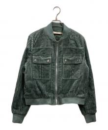 TORY BURCH（トリーバーチ）の古着「コーデュロイブルゾン」｜モスグリーン