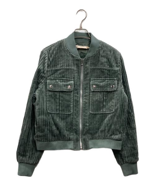 TORY BURCH（トリーバーチ）TORY BURCH (トリーバーチ) コーデュロイブルゾン モスグリーン サイズ:Sの古着・服飾アイテム