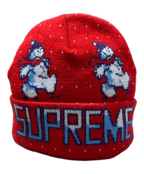 SUPREME（シュプリーム）Supreme (シュプリーム) Snowman Beanie レッドの古着・服飾アイテム