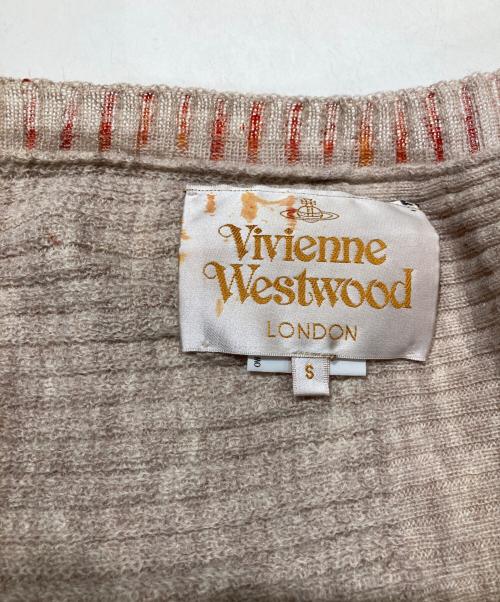Vivienne Westwood（ヴィヴィアンウエストウッド）Vivienne Westwood (ヴィヴィアンウエストウッド) デザインニットカーディガン ベージュ サイズ:SIZE Sの古着・服飾アイテム