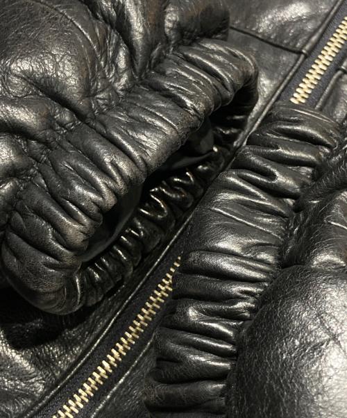 Gallucci（ガルーチ）Gallucci (ガルーチ) 中綿レザージャケット ブラック サイズ:Mの古着・服飾アイテム