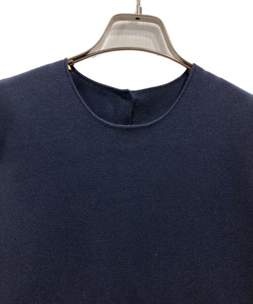 BALLSEY（ボールジィ）BALLSEY (ボールジィ) パールコンビ フレンチスリーブワンピース ネイビー サイズ:Fの古着・服飾アイテム