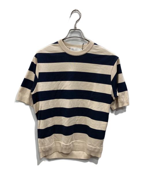 TOMORROW LAND tricot（トゥモローランド トリコ）TOMORROW LAND tricot (トゥモローランド トリコ) コットンナイロン ニットTシャツ ネイビー サイズ:SIZE Sの古着・服飾アイテム