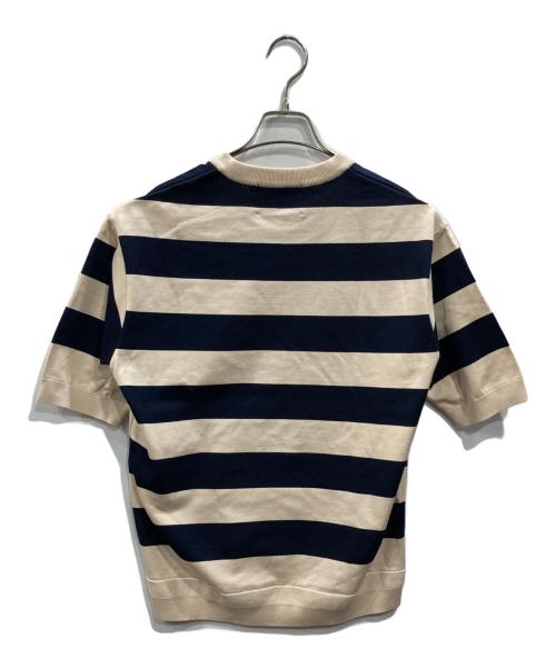 TOMORROW LAND tricot（トゥモローランド トリコ）TOMORROW LAND tricot (トゥモローランド トリコ) コットンナイロン ニットTシャツ ネイビー サイズ:SIZE Sの古着・服飾アイテム