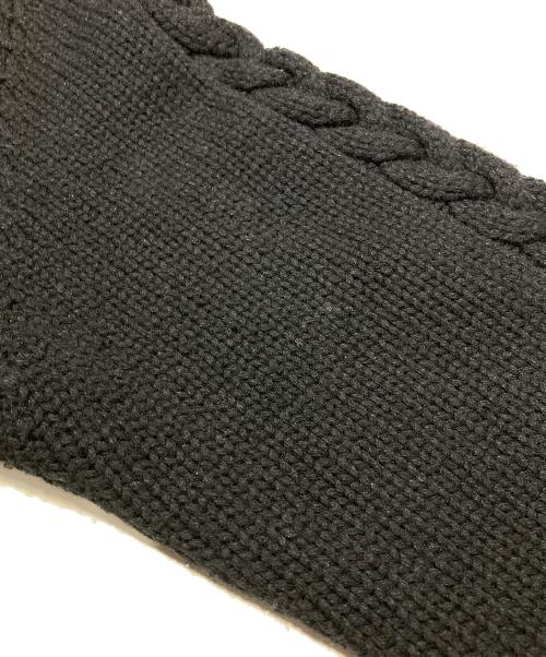 POLO RALPH LAUREN（ポロ・ラルフローレン）POLO RALPH LAUREN (ポロ・ラルフローレン) ウールリネンエルボーパッチニット ブラック サイズ:LLの古着・服飾アイテム