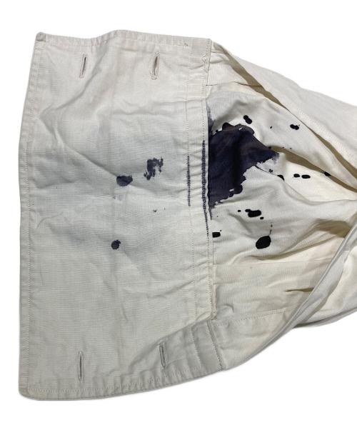 DRIES VAN NOTEN（ドリスヴァンノッテン）DRIES VAN NOTEN (ドリスヴァンノッテン) ハンドペイントシャツ アイボリー×パープル サイズ:SIZE44の古着・服飾アイテム