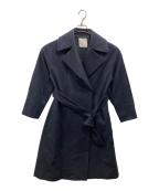 ESTNATIONエストネーション）の古着「メルトンベルテッドチェスターコート」｜ネイビー