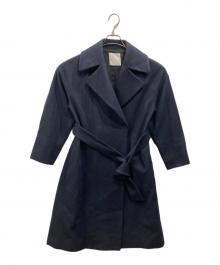 ESTNATION（エストネーション）の古着「メルトンベルテッドチェスターコート」｜ネイビー