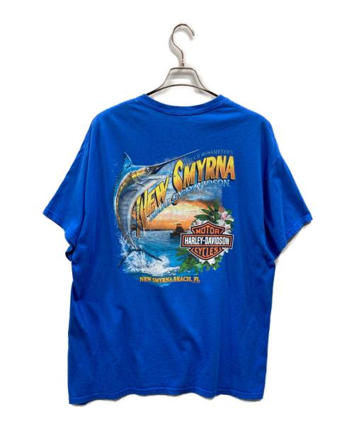 HARLEY-DAVIDSON（ハーレーダビッドソン）HARLEY-DAVIDSON (ハーレーダビッドソン) プリントTシャツ ブルー サイズ:XLの古着・服飾アイテム