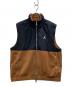 JORDAN（ジョーダン）の古着「フリースベスト」｜ブラック×ブラウン