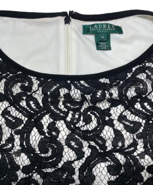 LAUREN RALPH LAUREN（ローレンラルフローレン）LAUREN RALPH LAUREN (ローレンラルフローレン) レースN/Sワンピース ブラック サイズ:10の古着・服飾アイテム