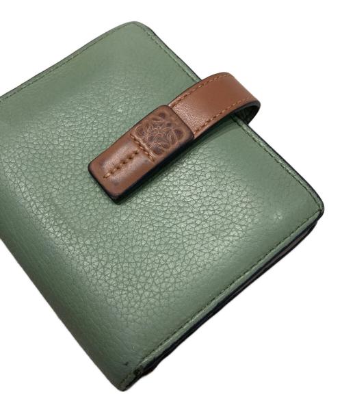 LOEWE（ロエベ）LOEWE (ロエベ) コンパクトジップウォレット グリーンの古着・服飾アイテム