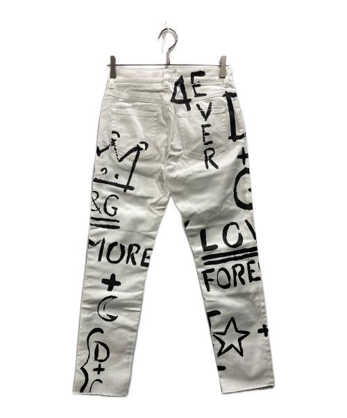 DOLCE & GABBANA（ドルチェ＆ガッバーナ）DOLCE & GABBANA (ドルチェ＆ガッバーナ) 総柄パンツ ホワイト サイズ:36の古着・服飾アイテム