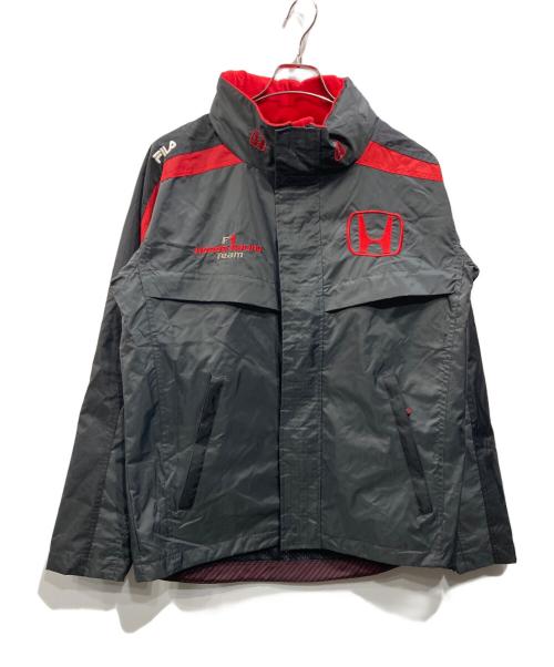 HONDA Racing（ホンダレーシング）HONDA Racing (ホンダレーシング) FILA (フィラ) ナイロンジャケット グレー サイズ:XLの古着・服飾アイテム