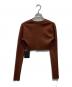 ESTNATION (エストネーション) ラメリブクロップカーディガン ブラウン サイズ:F：7000円