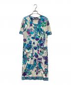 LEONARD FASHIONレオナールファッション）の古着「半袖ワンピース」｜ホワイト