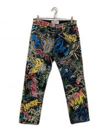 LOEWE（ロエベ）の古着「グラフィックペイントパンツ」｜ブラック