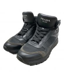 PRADA（プラダ）の古着「ハイカットスニーカー」｜ブラック